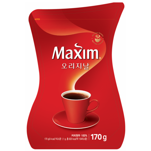 맥심 오리지날 커피 리필용, 170g, 1개입, 1개