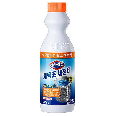 유한락스 세탁조 세정제, 500ml, 4개