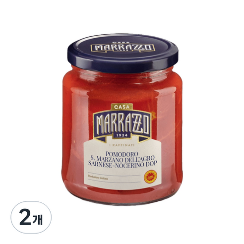CasaMarrazzo 포모도로 산마르자노 DOP 토마토 홀 소스, 540g, 2개
