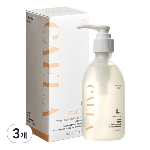 카엘라 락토 다마스크로즈 여성청결제 젤형, 200ml, 3개