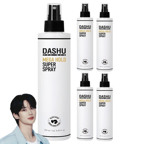 다슈 포 맨 프리미엄 메가 홀드 슈퍼 헤어스프레이, 250ml, 5개