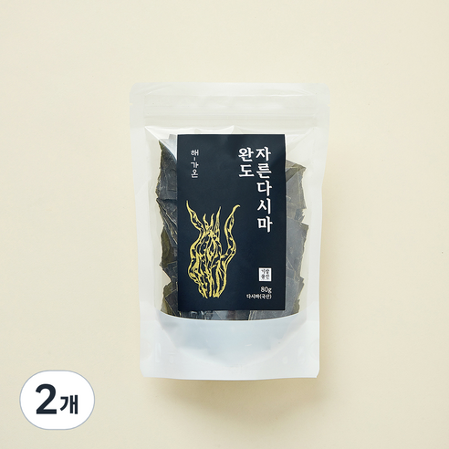 해 가온 완도 자른 다시마, 80g, 2개