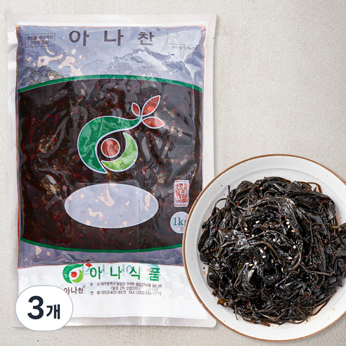 아나찬 고추잎무침, 1kg, 3개