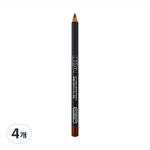 로쎄앙 립라이너 우드 펜슬 4 x 150 mm, 05호 커피브라운, 4개
