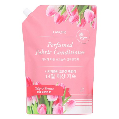 [비건라이프] 라브아 퍼퓸 비건 섬유유연제 튤립앤프리지아 리필, 2L, 1개