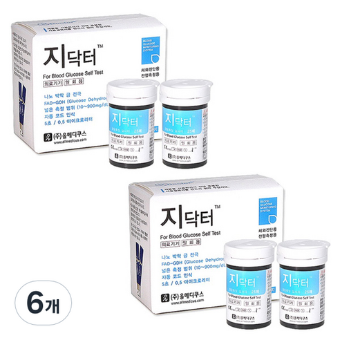 지닥터 혈당시험지, 50개입, 6개