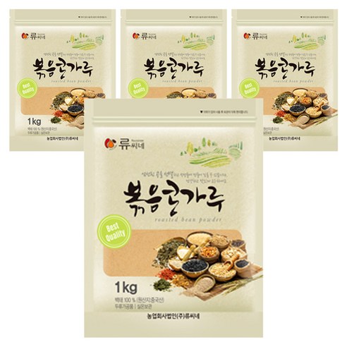 류씨네 수입산 볶음콩가루, 4개, 1kg
