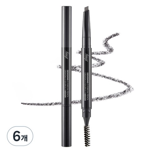 더페이스샵 디자이닝 아이브로우 오토펜슬 0.3g, 06 다크그레이, 6개