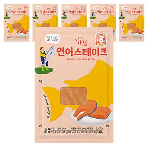 아침 바로드숑 바로먹는 연어 스테이크, 100g, 6팩  Best 5