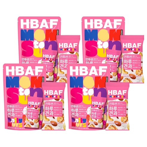 바프 먼투썬 하루견과 핑크, 20g, 40개
