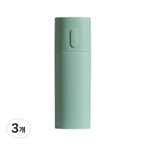 디에스 휴대용 파스텔 칫솔 치약통 그린, 3개