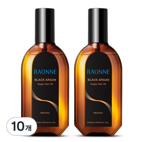 [비건뷰티] 라온느 블랙 아르간 헤어오일, 100ml, 10개