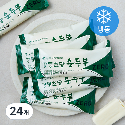 강릉초당순두부 제로바 아이스크림 (냉동), 80ml, 1개입, 24개