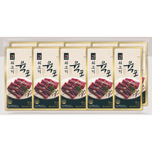 목우촌 쇠고기 육포, 50g, 10개