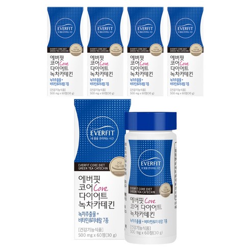 에버핏 코어 다이어트 녹차카테킨, 60정, 5개