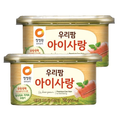 청정원 우리팜 아이사랑 햄통조림, 190g, 2개