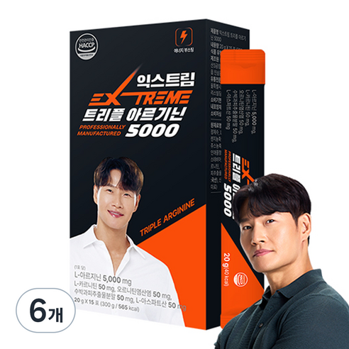 익스트림 트리플 아르기닌 5000, 300g, 6개