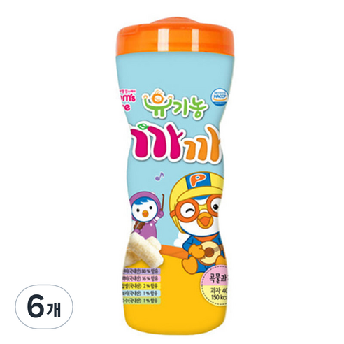 프로엠 맘스케어 유기농까까 곡물과자 40g, 곡물맛, 6개