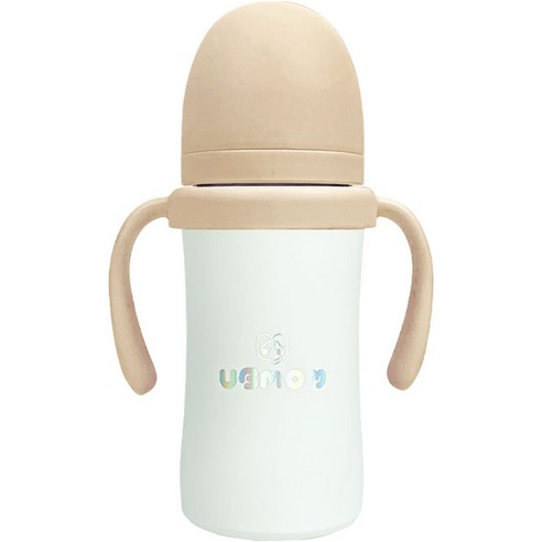 유비맘 시그니처 보온보냉 스테인리스 유아 빨대컵 220ml, 1개, 초코