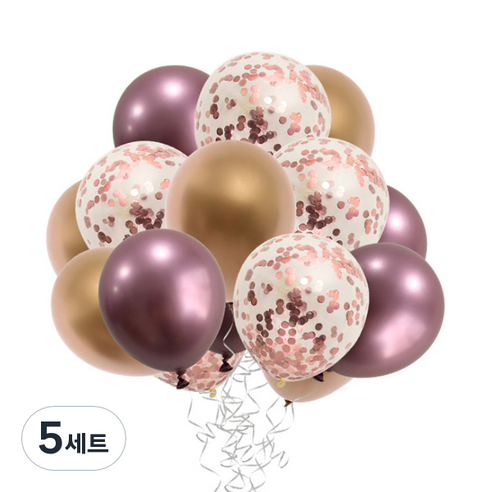 마켓감성 파티장식 풍선 15p, 랜덤 발송, 5세트