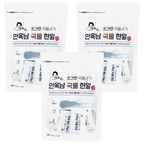 안옥남 멸치 국물한알 25p, 75g, 3개