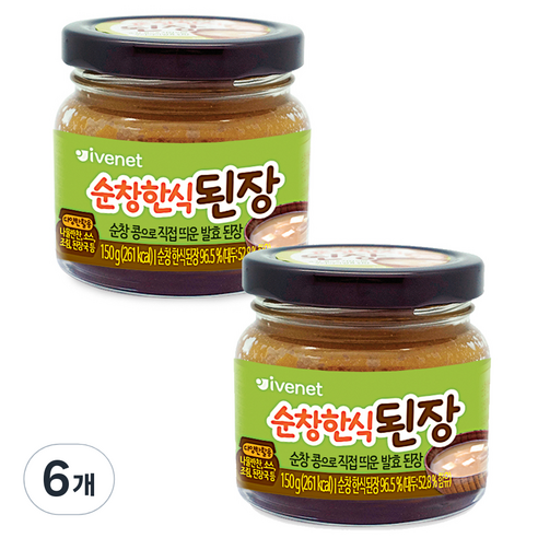 아이배냇 순창 한식 된장, 6개, 150g, 6개
