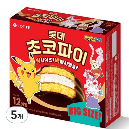 롯데 초코파이 12p, 480g, 5개