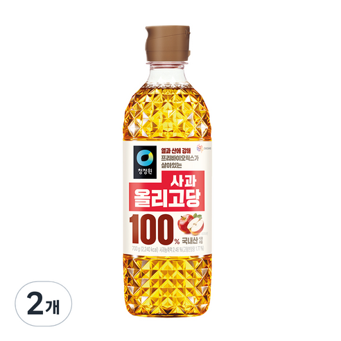 대상 청정원 사과 올리고당, 2개, 700g