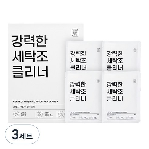 깔끔대장 강력한 세탁조 클리너 4p, 640g, 3세트