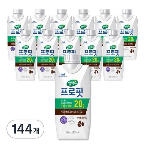 셀렉스 프로핏 웨이프로틴 아메리카노 330ml 12팩, 3.96L, 1박스