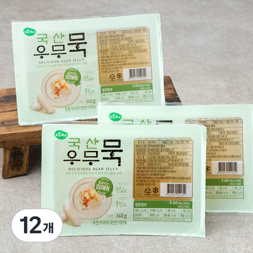 맑은물에 우무묵, 340g, 1개입, 12개