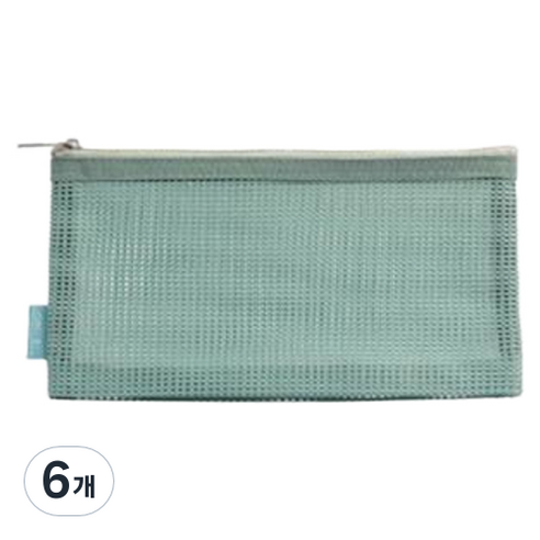 델리 메쉬 필통 A6, 6개, 그린