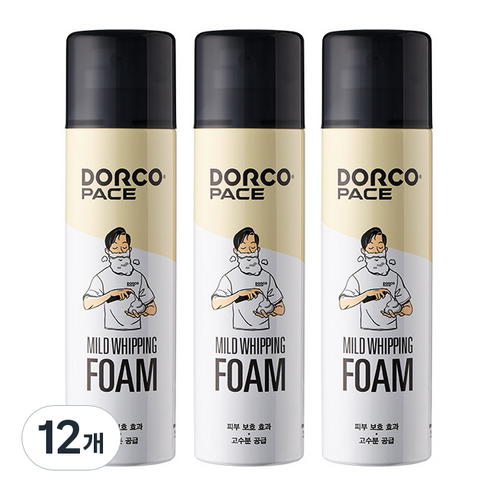 PACE 마일드 휘핑 쉐이빙폼, 250ml, 12개