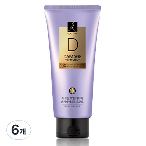 엘라스틴 데미지 윤기케어 10X 트리트먼트, 300ml, 6개