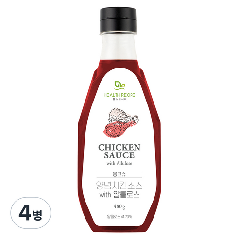 몽크슈 양념치킨소스 with 알룰로스, 4병, 480g