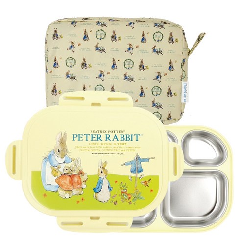 피터래빗 잠금형 기능성 안전 이중 스텐 도시락 세트