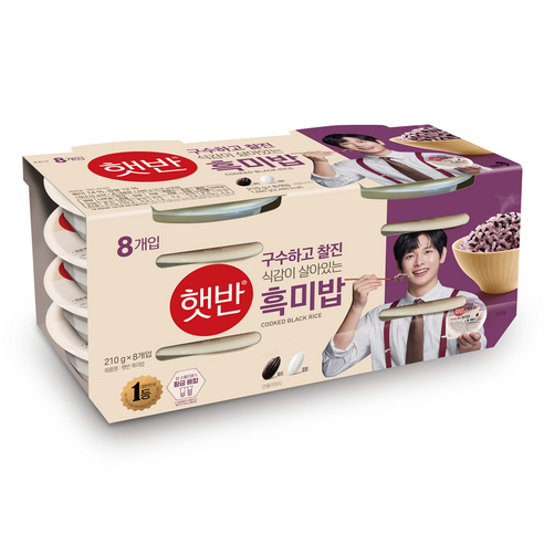 햇반 흑미밥, 210g, 36개