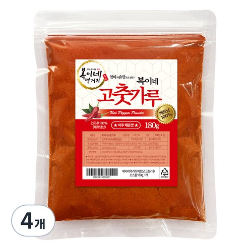 복이네먹거리 베트남 고춧가루 소스용, 180g, 4개