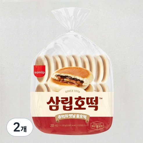 삼립 추억의 옛날 꿀호떡, 1.12kg, 2개