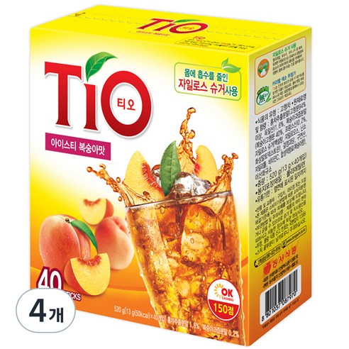 티오 아이스티 복숭아맛, 13g, 160개입