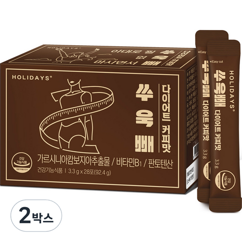 홀리데이즈 쑤욱빼 다이어트 커피맛, 28포, 92.4g, 2박스