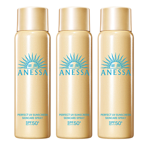 아넷사 퍼펙트 UV 선스크린 스킨케어 스프레이 SPF50+ PA ++++, 60g, 3개