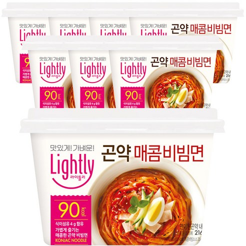 라이틀리 곤약 매콤 비빔면 1개 (총 216.5g) 곤약팝콘 라이틀리 곤약 매콤 비빔면 1개 (총 216.5g) 곤약팝콘