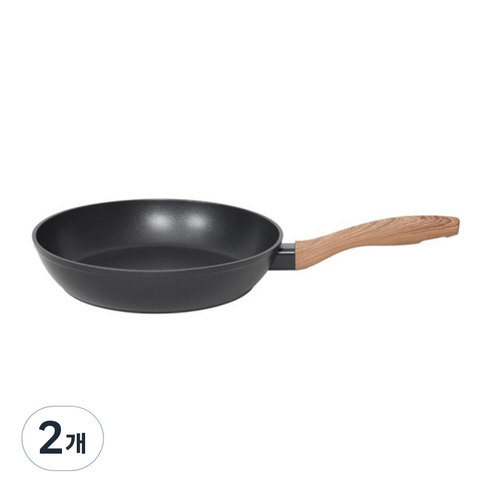벨라쿠진 우드패턴 IH 후라이팬, 2개, 24 cm