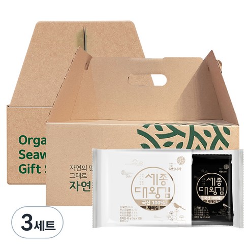 광천김 자연나라 세종대왕 도시락김 5g x 18p 선물세트, 3세트