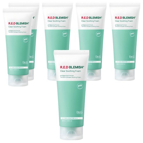 닥터지 약산성 레드 블레미쉬 클리어 수딩 폼, 200ml, 6개