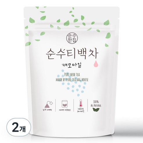 순수한집 캐모마일 삼각티백, 50g, 2개