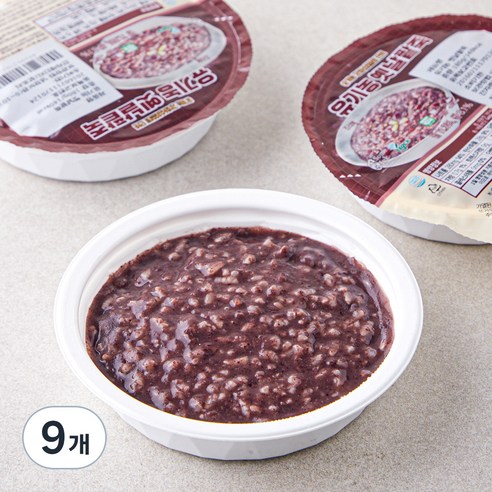 섬죽 유기농 인증 옛날팥죽, 180g, 9개