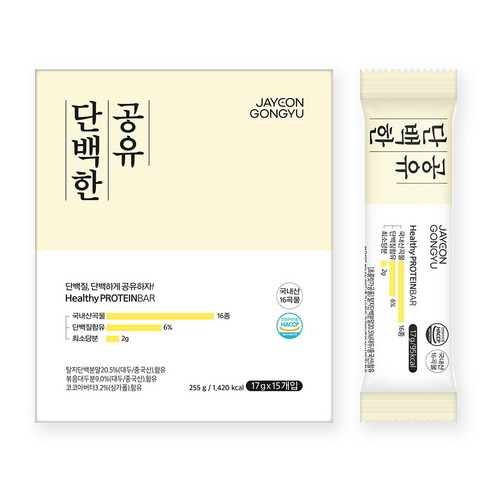 자연공유 단백한 공유 단백질바, 255g, 1박스