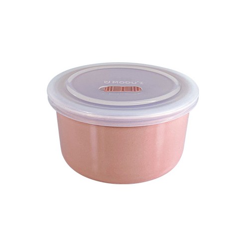블루마마 도자기 이유식 밀폐보관용기 400ml, 핑크, 1개